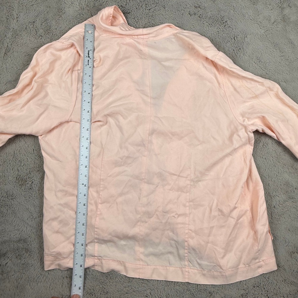 Chico's Drape Front Jacket Lightweight Button Detail Peach Size 3 XL Cottagecore - Picture 5 of 11
